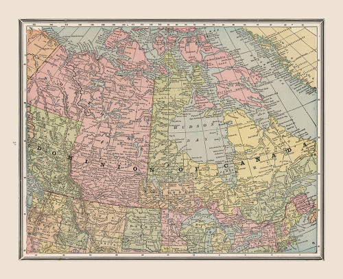 Dominion of Canada - Cram 1888 Poster Print by Cram Cram # ITCA0072