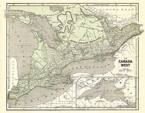 West Canada - Morse 1845 Poster Print by Morse Morse # ITCA0006