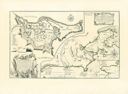 Louisburg City, Harbour, and Fortifications Poster Print by Jefferys Jefferys # ITCA0023