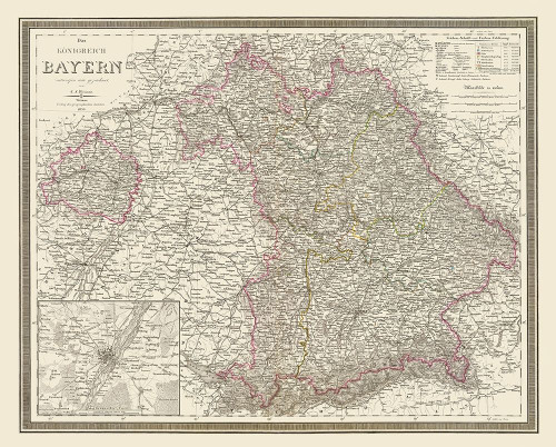 Bavaria Region Germany - Weiland 1856 Poster Print by Weiland Weiland # ITBA0015