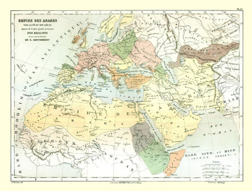 Arabian Empire - Cortambert 1880 Poster Print by Cortambert Cortambert # ITAE0004