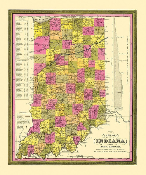 Indiana - Mitchell 1846 Poster Print by Mitchell Mitchell # INZZ0004