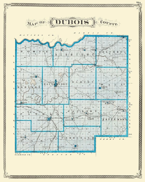 Dubois Indiana - Baskin 1876 Poster Print by Baskin Baskin # INDU0002