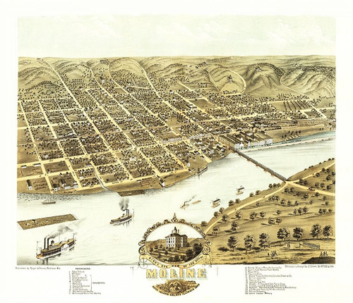 Moline Illinois - Ruger 1869 Poster Print by Ruger Ruger # ILMO0001