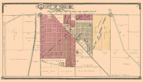 Southern Paris  Illinois - Ogle 1910 Poster Print by Ogle Ogle # ILPA0005