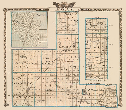 Ford County - Illinois Poster Print by Unknown Unknown # ILFC0001