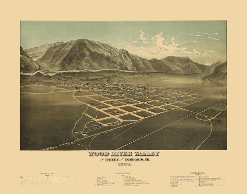 Wood River Valley Idaho - Browning 1884 Poster Print by Browning Browning # IDWO0001