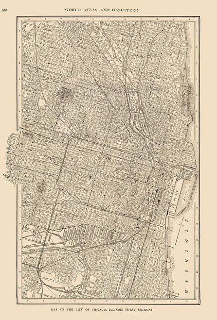 Chicago  Illinois - Reynold 1921 Poster Print by Reynold Reynold # ILCH0031