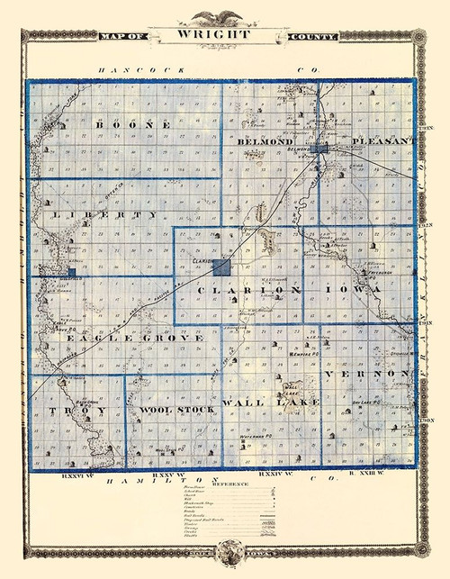 Wright Iowa Landowner - Andreas 1874 Poster Print by Andreas Andreas # IAWR0001