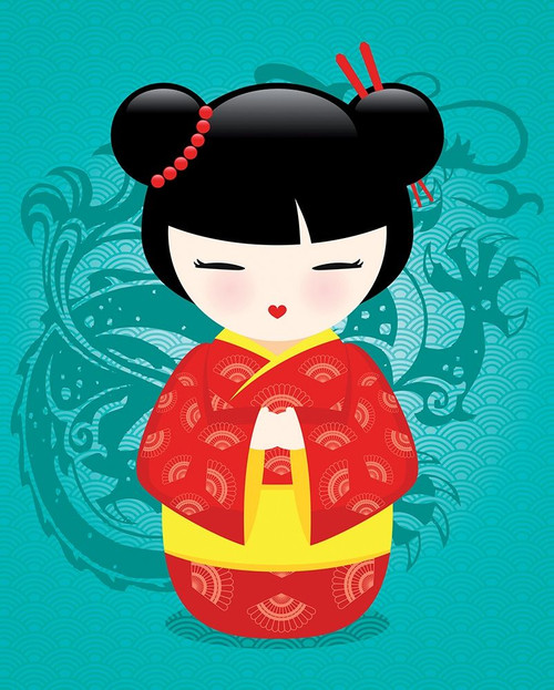 Kokeshis Popcolor III Poster Print by BRAUN Studio BRAUN Studio # H3221