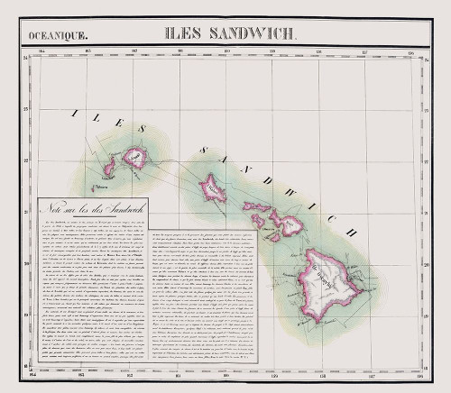 Hawaii - Vandermaelen 1827 Poster Print by Vandermaelen Vandermaelen # HIZZ0004
