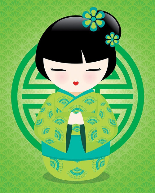 Kokeshis Popcolor I Poster Print by BRAUN Studio BRAUN Studio # H3219