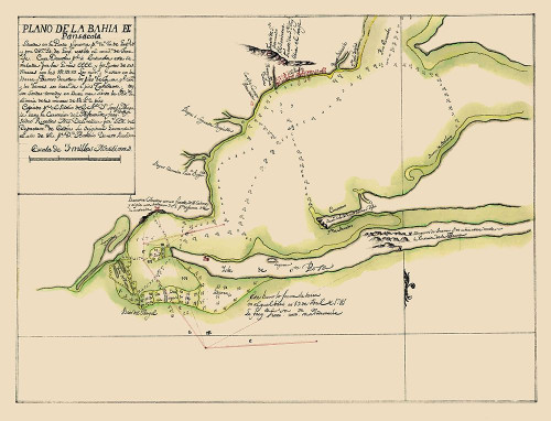 Pensacola Bay - 1782 Poster Print by Unknown Unknown # FLPE0003