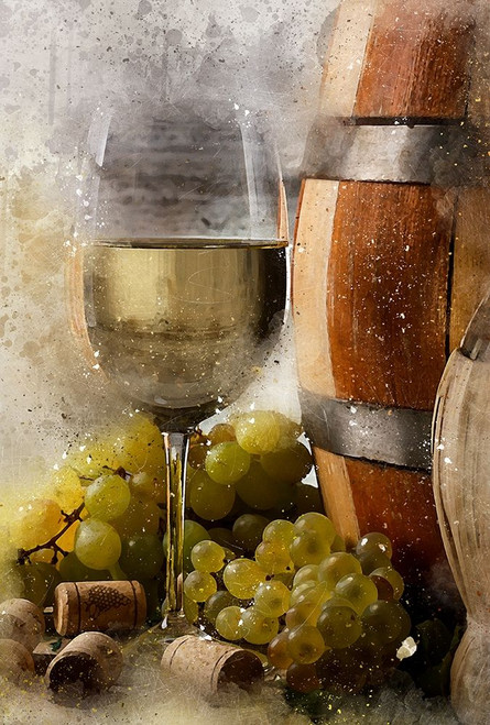 Wine and Grapes IV Poster Print by Ronald Bolokofsky # FAS2297