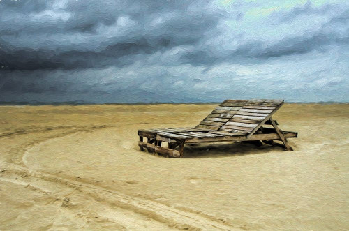 Beach Cots Poster Print by Ronald Bolokofsky # FAS2218