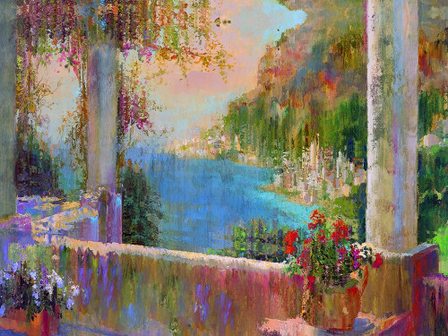 Mediterranean View Poster Print by Ronald Bolokofsky # FAS2262