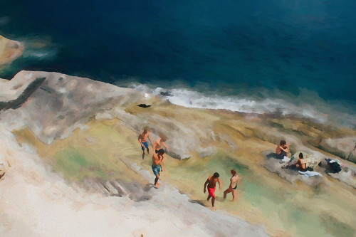 On the Mediterranean Poster Print by Ronald Bolokofsky # FAS2231