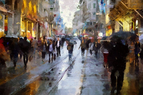 Rainy Day Poster Print by Ronald Bolokofsky # FAS2081