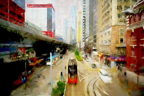 Central Hong Kong Poster Print by Ronald Bolokofsky # FAS2079