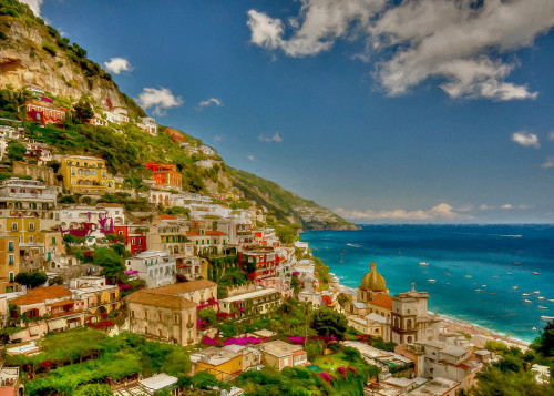 Positano View Poster Print by Ronald Bolokofsky # FAS2239