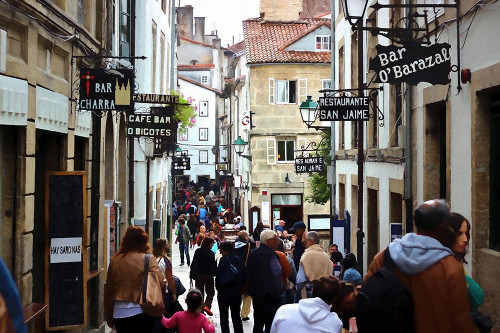 Restaurant Row Poster Print by Ronald Bolokofsky # FAS2130