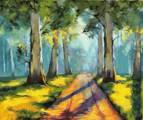 Forest Road II Poster Print by Ronald Bolokofsky # FAS1982