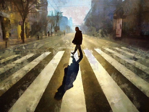 A Shadow Of Himself Poster Print by Ronald Bolokofsky # FAS2064