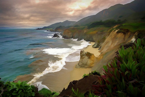 Big Sur Poster Print by Ronald Bolokofsky # FAS1968