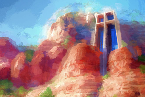 Chapel Of The Holy Cross Poster Print by Ronald Bolokofsky # FAS1973