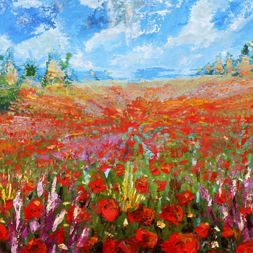Flower Garden III Poster Print by Ronald Bolokofsky # FAS1903