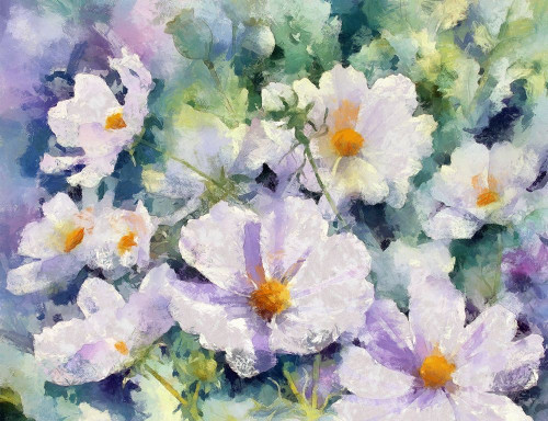 Garden Flowers II Poster Print by Ronald Bolokofsky # FAS1793