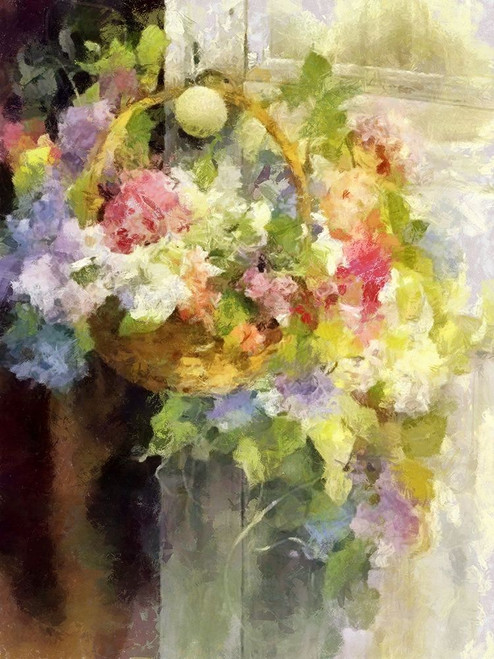 Basket of Flowers IV Poster Print by Ronald Bolokofsky # FAS1902