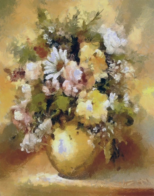 Golden Bouquet III Poster Print by Ronald Bolokofsky # FAS1856