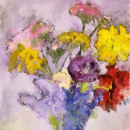 Flowers For Sarah Poster Print by Ronald Bolokofsky # FAS1862