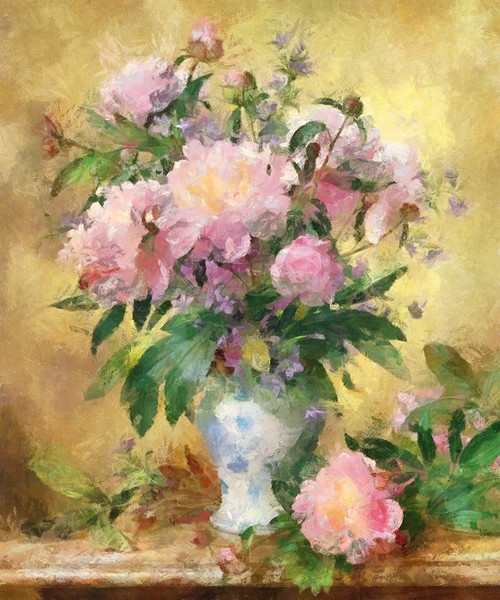 Pink Roses I Poster Print by Ronald Bolokofsky # FAS1807
