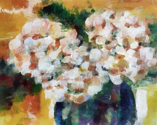 Abstract Hydrangea Poster Print by Ronald Bolokofsky # FAS1840