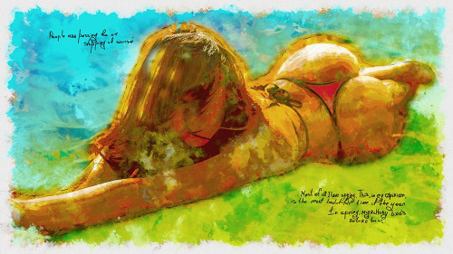 Summer Girl II Poster Print by Ronald Bolokofsky # FAS1701