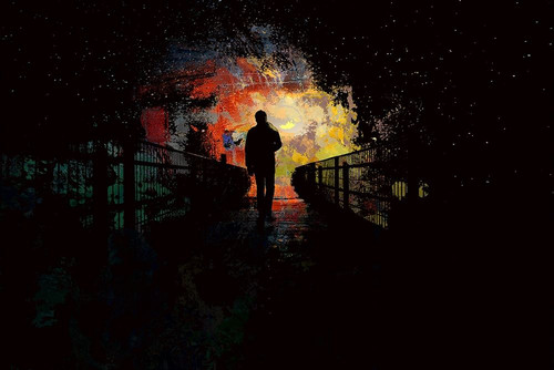 Night Shadows Poster Print by Ronald Bolokofsky # FAS1591
