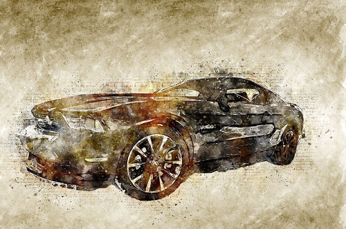 Ford Mustang Poster Print by Ronald Bolokofsky # FAS1562