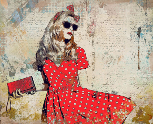 Fashionista V Poster Print by Ronald Bolokofsky # FAS1693