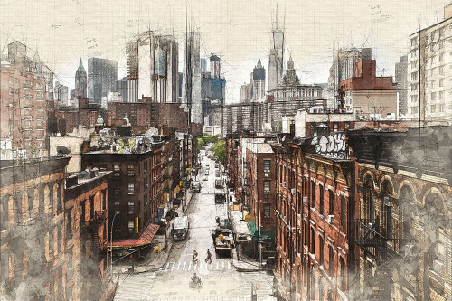 Manhattan Architecture Poster Print by Ronald Bolokofsky # FAS1401