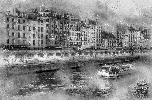 Paris On the Seine Poster Print by Ronald Bolokofsky # FAS1478