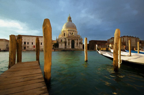 Basilica Santa Maria della Salute Poster Print by Ronald Bolokofsky # FAS1421