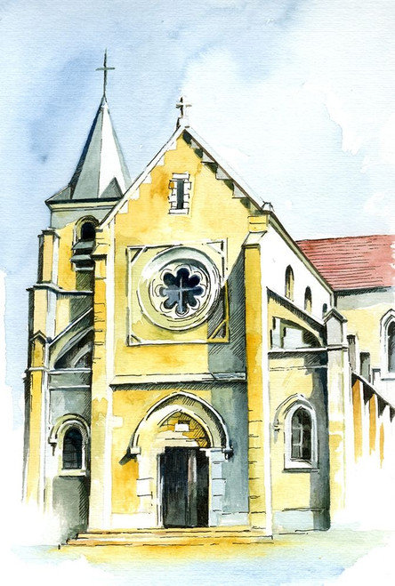 French Chapel Poster Print by Ronald Bolokofsky # FAS1393