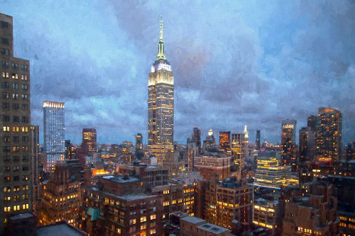 Empire Skyline Poster Print by Ronald Bolokofsky # FAS1450 Empire Skyline Poster Print by Ronald Bolokofsky # FAS1450