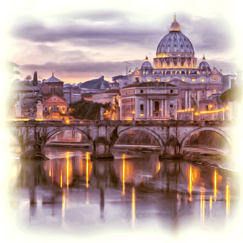 Basilica Sant Pietro II Poster Print by Ronald Bolokofsky # FAS1420