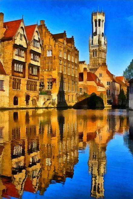 Brugges I Poster Print by Ronald Bolokofsky # FAS1434
