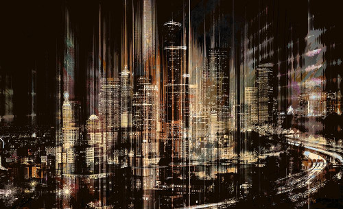 Midnight Skyline Poster Print by Ronald Bolokofsky # FAS1468 Midnight Skyline Poster Print by Ronald Bolokofsky # FAS1468