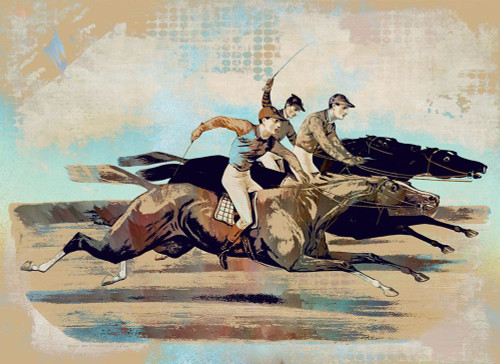 Winner By A Nose Poster Print by Ronald Bolokofsky # FAS1357