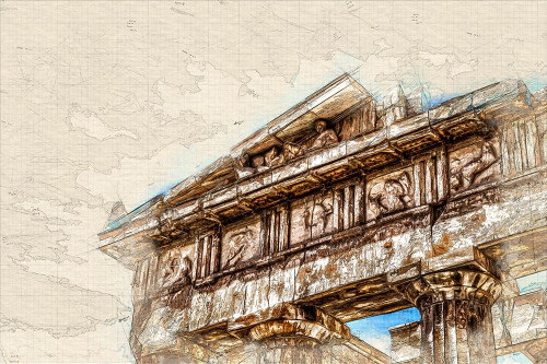 Acropolis II Poster Print by Ronald Bolokofsky # FAS1361
